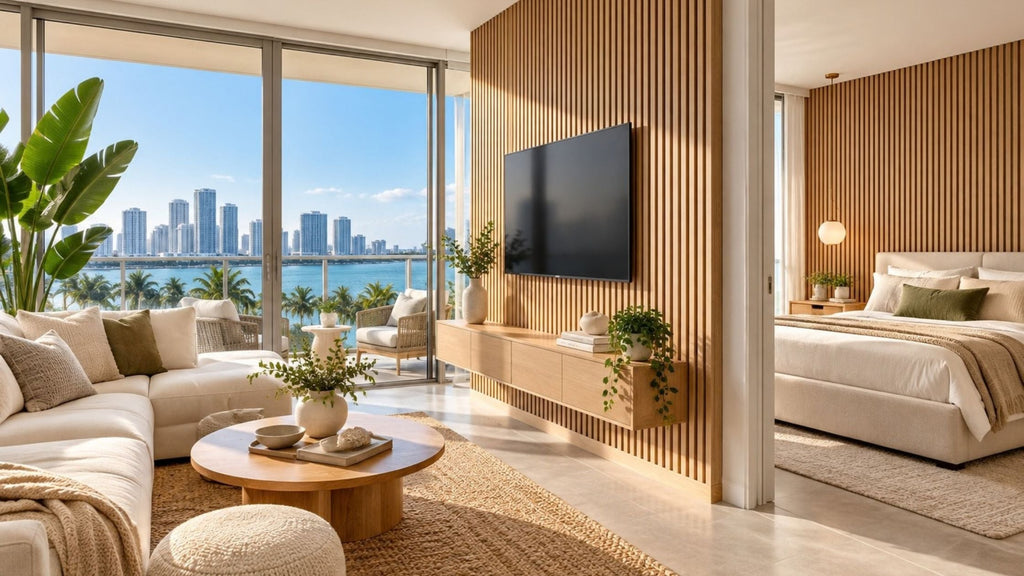 Peel and Stick Wall Panels for Miami Short-Term Rentals and Staging