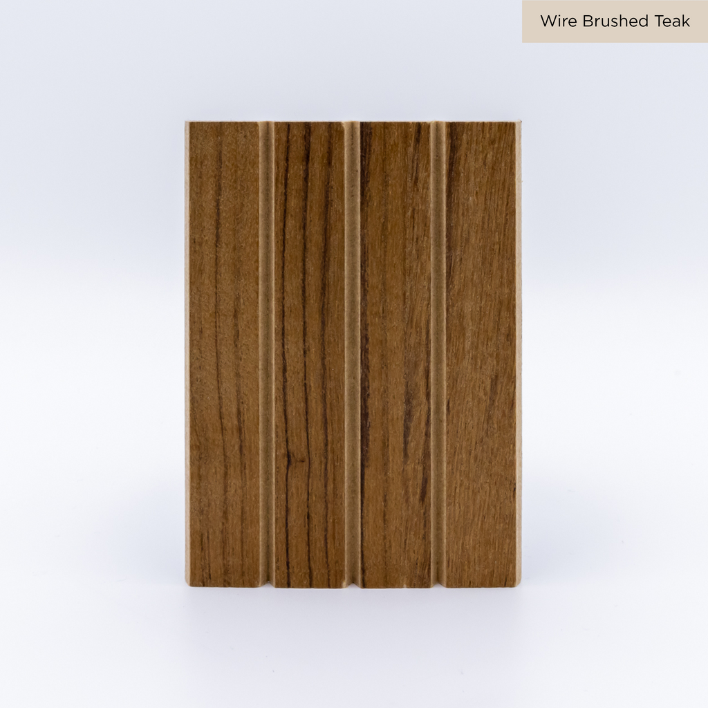 CM33217 - Wire Brushed Red Oak Slatted Wood Veneer Wall Panel CM33217 - Wire Brushed Red Oak Slatted Wood Veneer Wall Panel